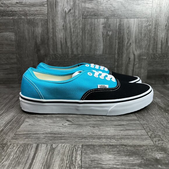 Vans Authentic 2 Men's 9/Women's 10.5 Two Tone Skate Shoes Blue Black - Picture 1 of 8